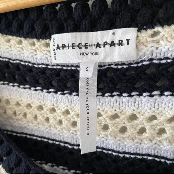 Apiece Apart Sari Corchet Cropped Sweater Size Small - Picture 8 of 11